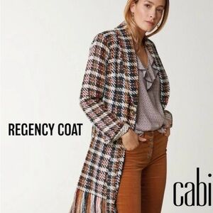 CAbi Multicolor Plaid Trench Coat
